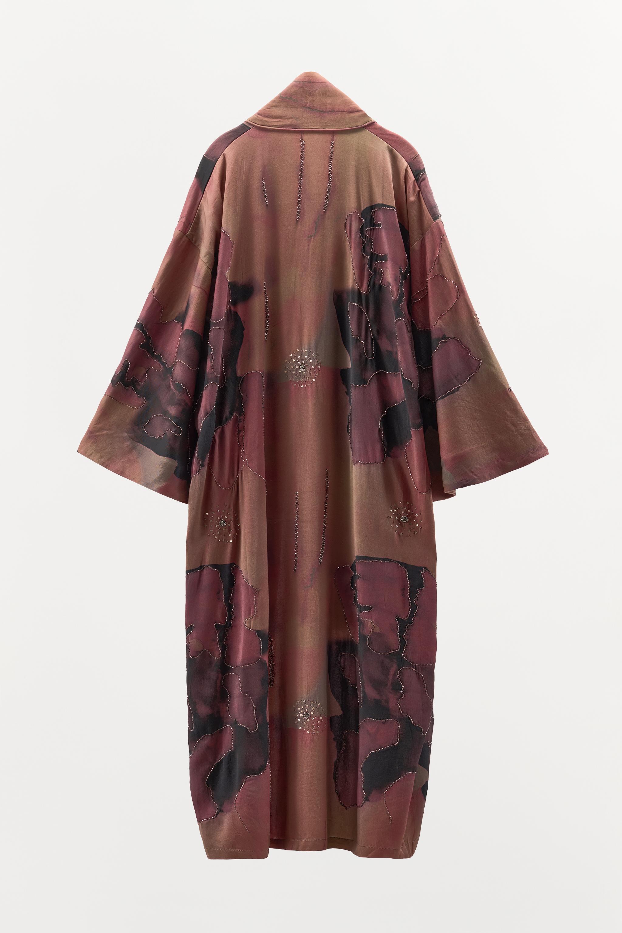 LIMITED EDITION BEADED PRINT KIMONO